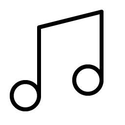 music notes simple thin icon