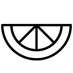 orange slice thin icon