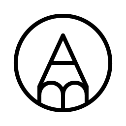 pencil circle thin icon