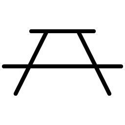 picnic table thin icon