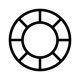 poker chip thin icon