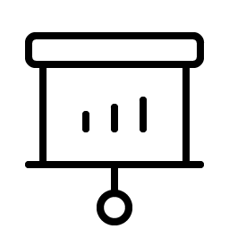 projector screen chart thin icon