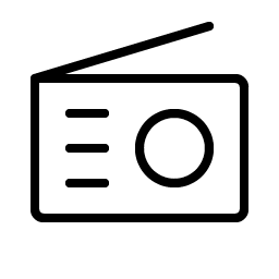 radio thin icon