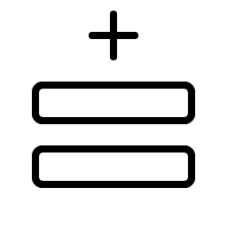 rows plus top thin icon