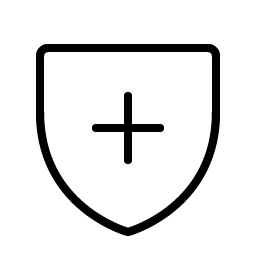 shield plus thin icon