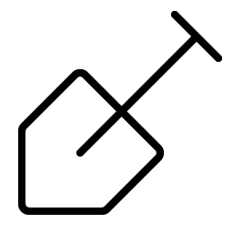 shovel thin icon