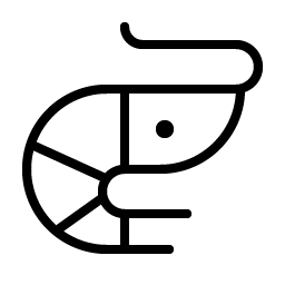 shrimp thin icon