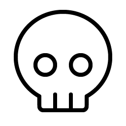 skull thin icon
