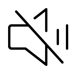 speaker simple slash thin icon