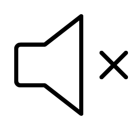 speaker simple x thin icon