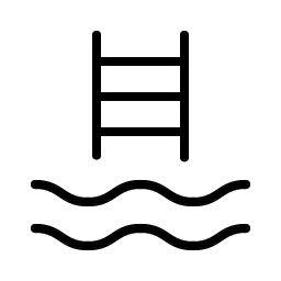 swimming pool thin icon