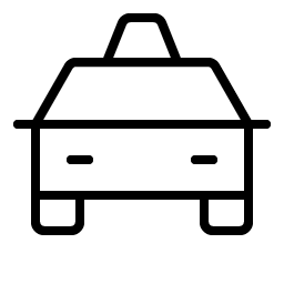 taxi thin icon