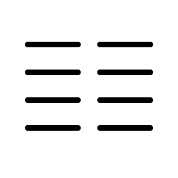 text columns thin icon