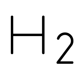 text h two thin icon