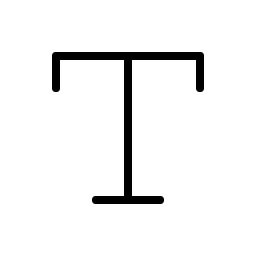 text t thin icon