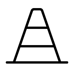 traffic cone thin icon