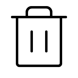 trash thin icon
