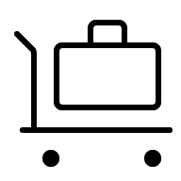 trolley suitcase thin icon