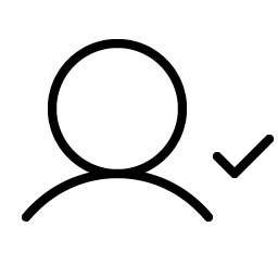 user check thin icon