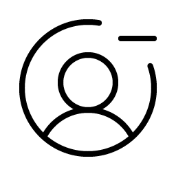 user circle minus thin icon