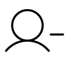 user minus thin icon