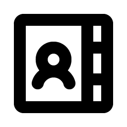 Address Book Tabs Bold icon