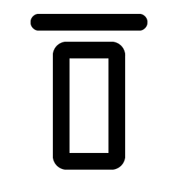 Align Top Simple Bold icon