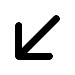 Arrow Down Left Bold icon