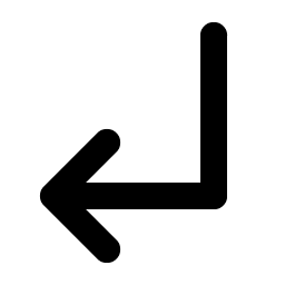 Arrow Elbow Down Left Bold icon