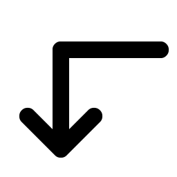 Arrow Elbow Left Down Bold icon - free SVG download