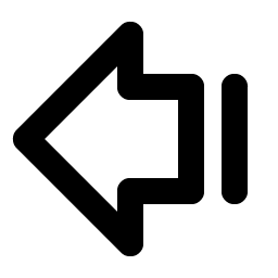 Arrow Fat Line Left Bold icon
