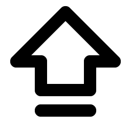 Arrow Fat Line Up Bold icon