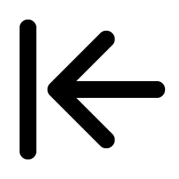 Arrow Line Left Bold icon