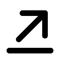 Arrow Line Up Right Bold icon