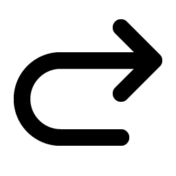 Arrow U Up Right Bold icon