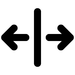 Arrows Out Line Horizontal Bold icon
