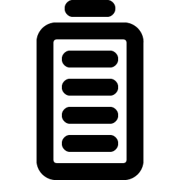 Battery Vertical Full Bold icon