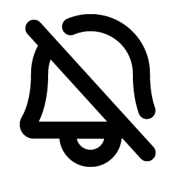 Bell Slash Bold icon