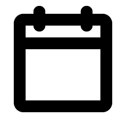 Calendar Blank Bold icon - free SVG download