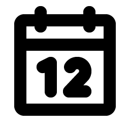 Calendar Bold icon - free SVG download