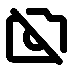 Camera Slash Bold icon