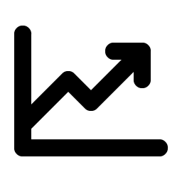 Chart Line Up Bold icon