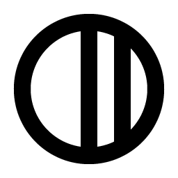 Circle Half Bold icon