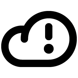Cloud Warning Bold icon