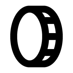 Coin Vertical Bold icon