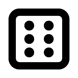 Dice Six Bold icon