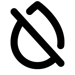 Drop Slash Bold icon