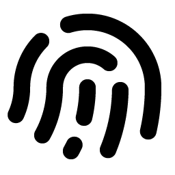 Fingerprint Simple Bold icon