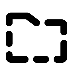 Folder Simple Dashed Bold icon