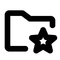 Folder Simple Star Bold icon - free SVG download